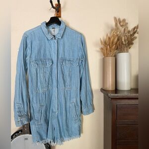 Free People Denim Jumpsuit